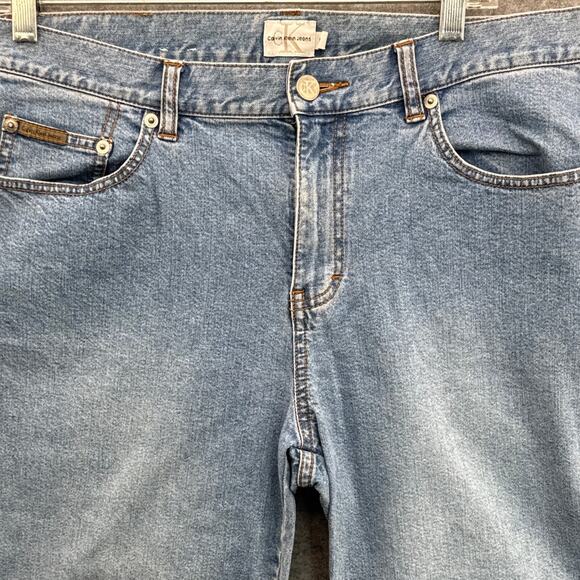 Calvin Klein Vintage 90s Bootcut Denim Blue Jeans Women 14 - Picture 2 of 9